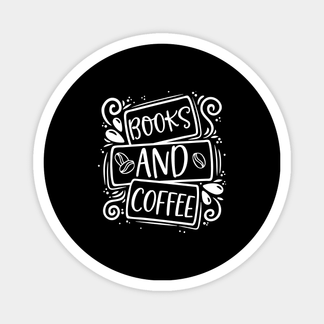 Books And Coffee Magnet by AlphaBubble